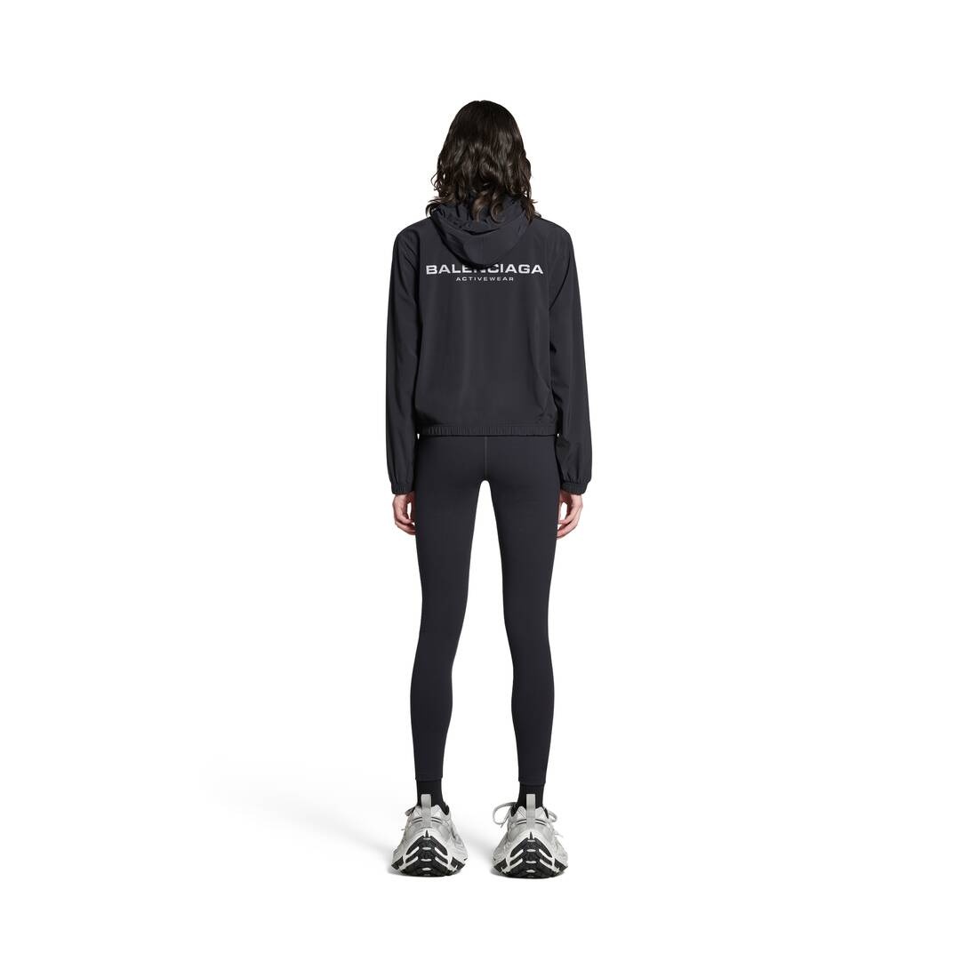 Women's Activewear Shrunk Windbreaker in Black - 4