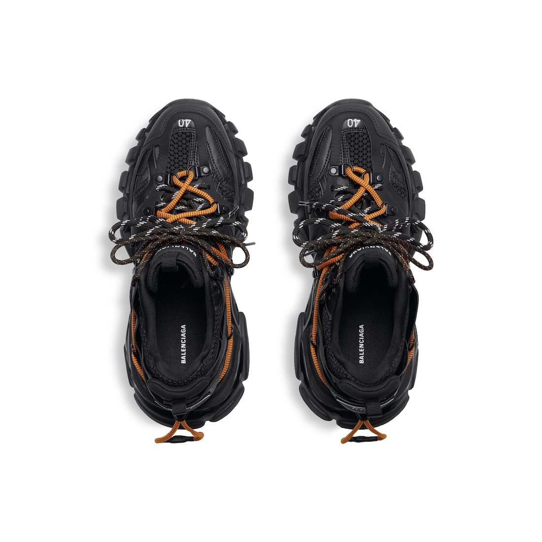 Men's Track Trail Laces Sneaker  in Black/orange - 6