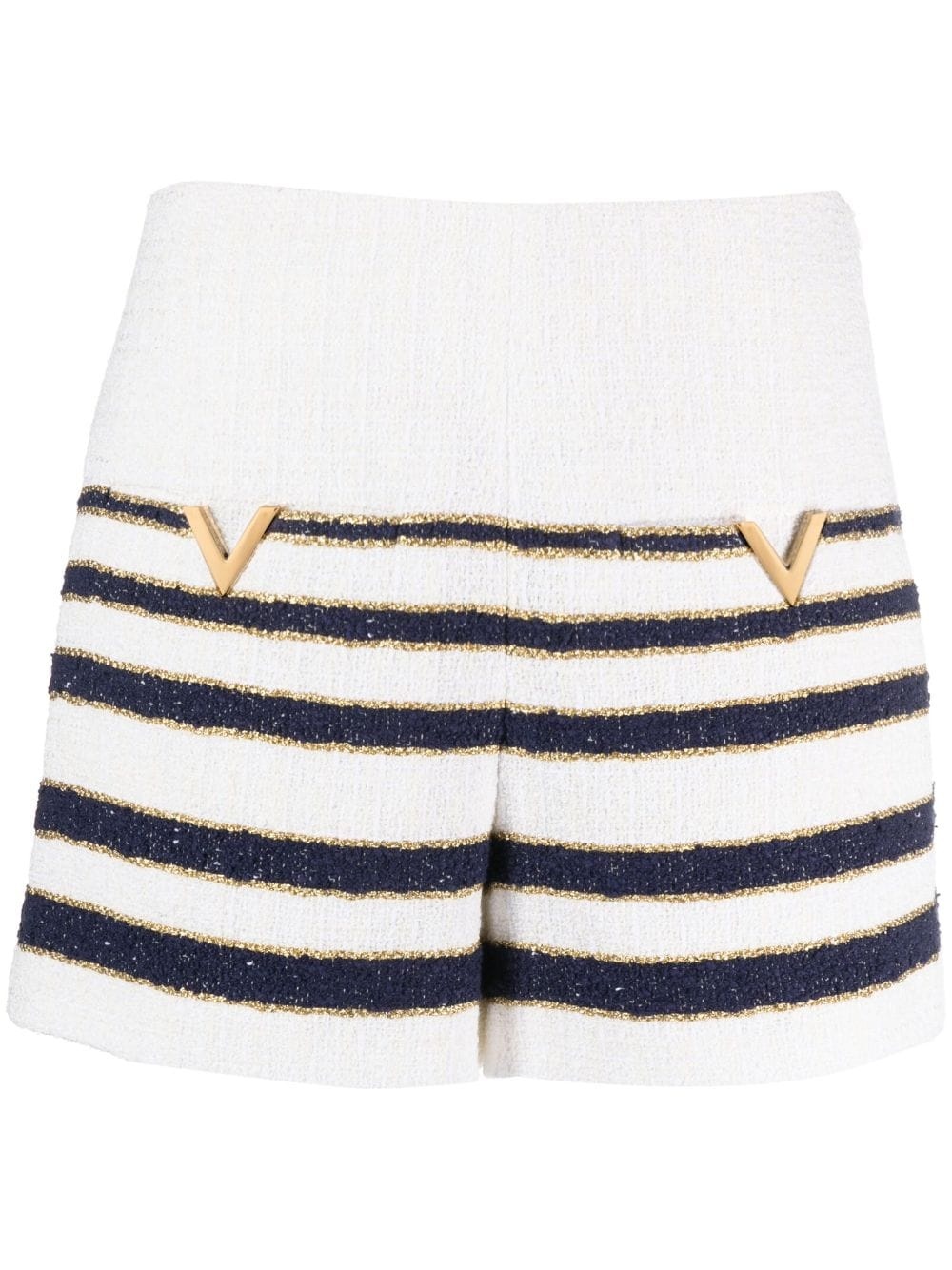 Mariniere tweed striped shorts - 1