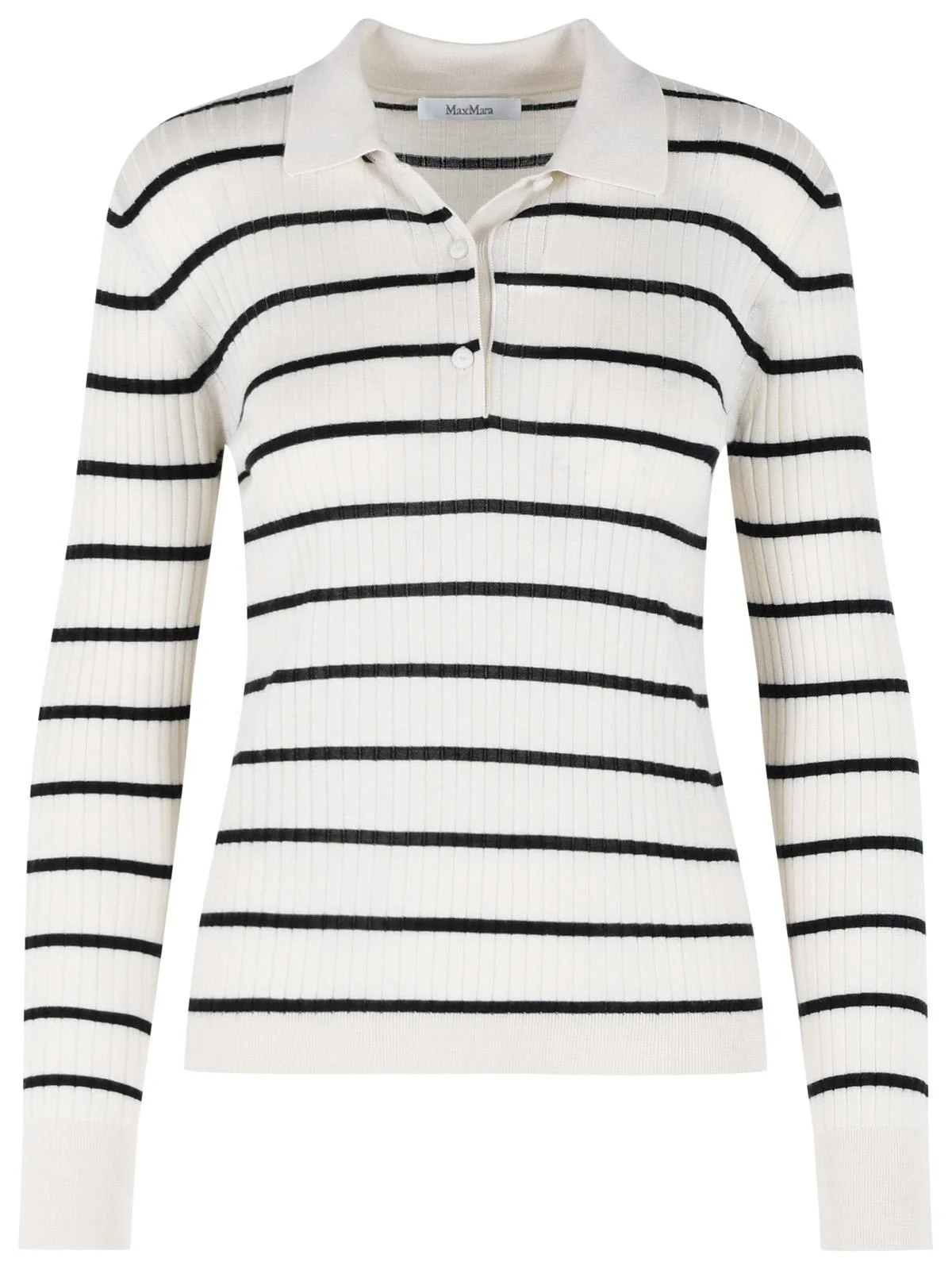 Max Mara 'GITANO' Cashmere And Cream Silk Sweater - 1