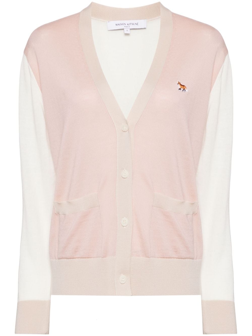 embroidered logo cardigans - 1