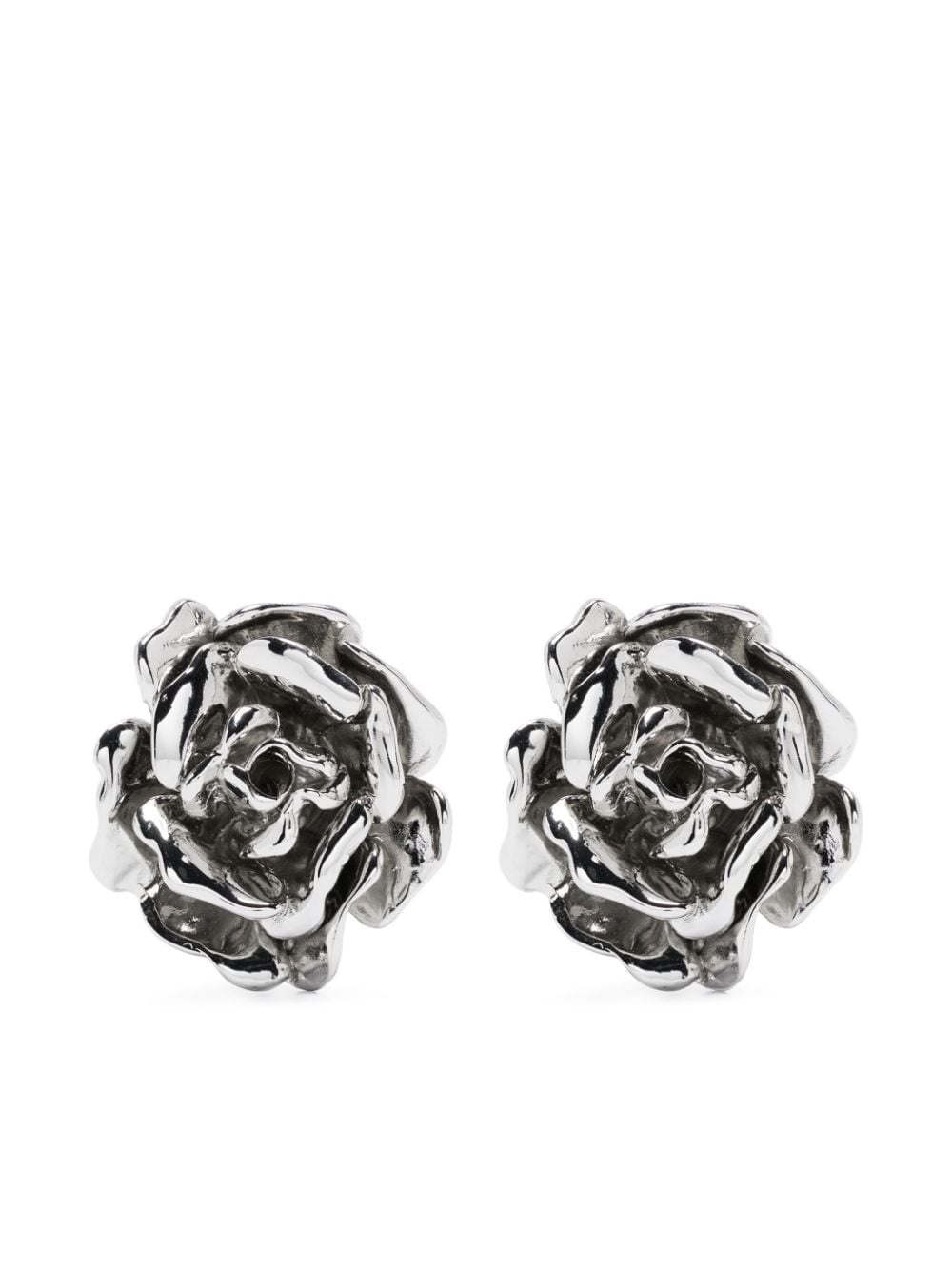 rose-detail stud earrings - 1