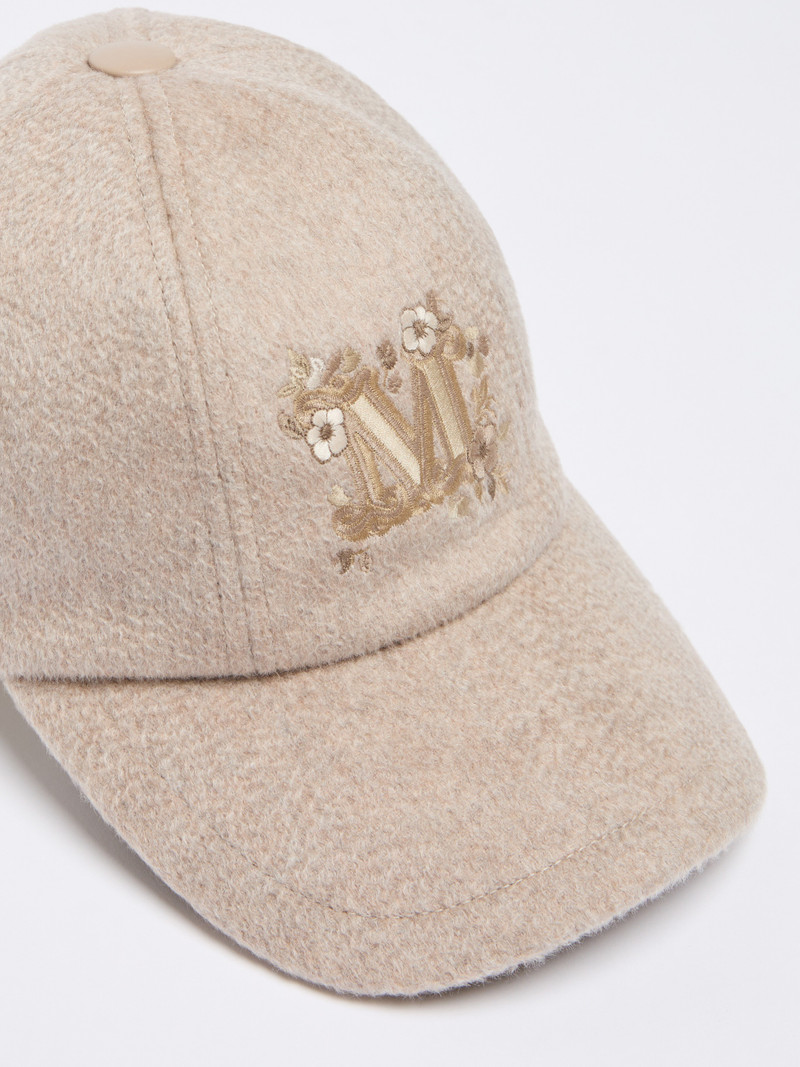 Max Mara LAUREA Embroidered cashmere baseball cap outlook