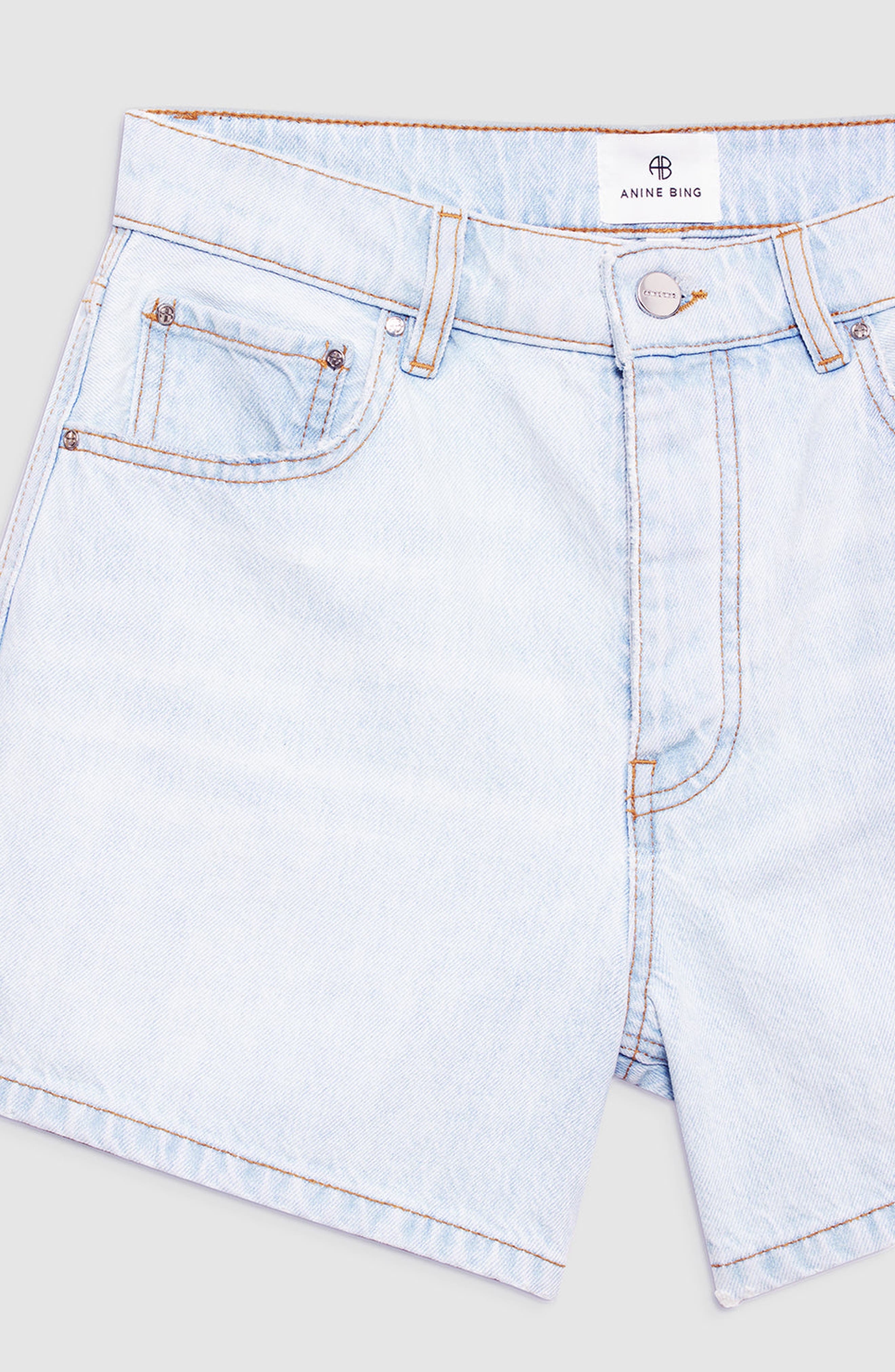ANINE BING Dalton Short in Ultra Bleached Blue at Nordstrom - 3