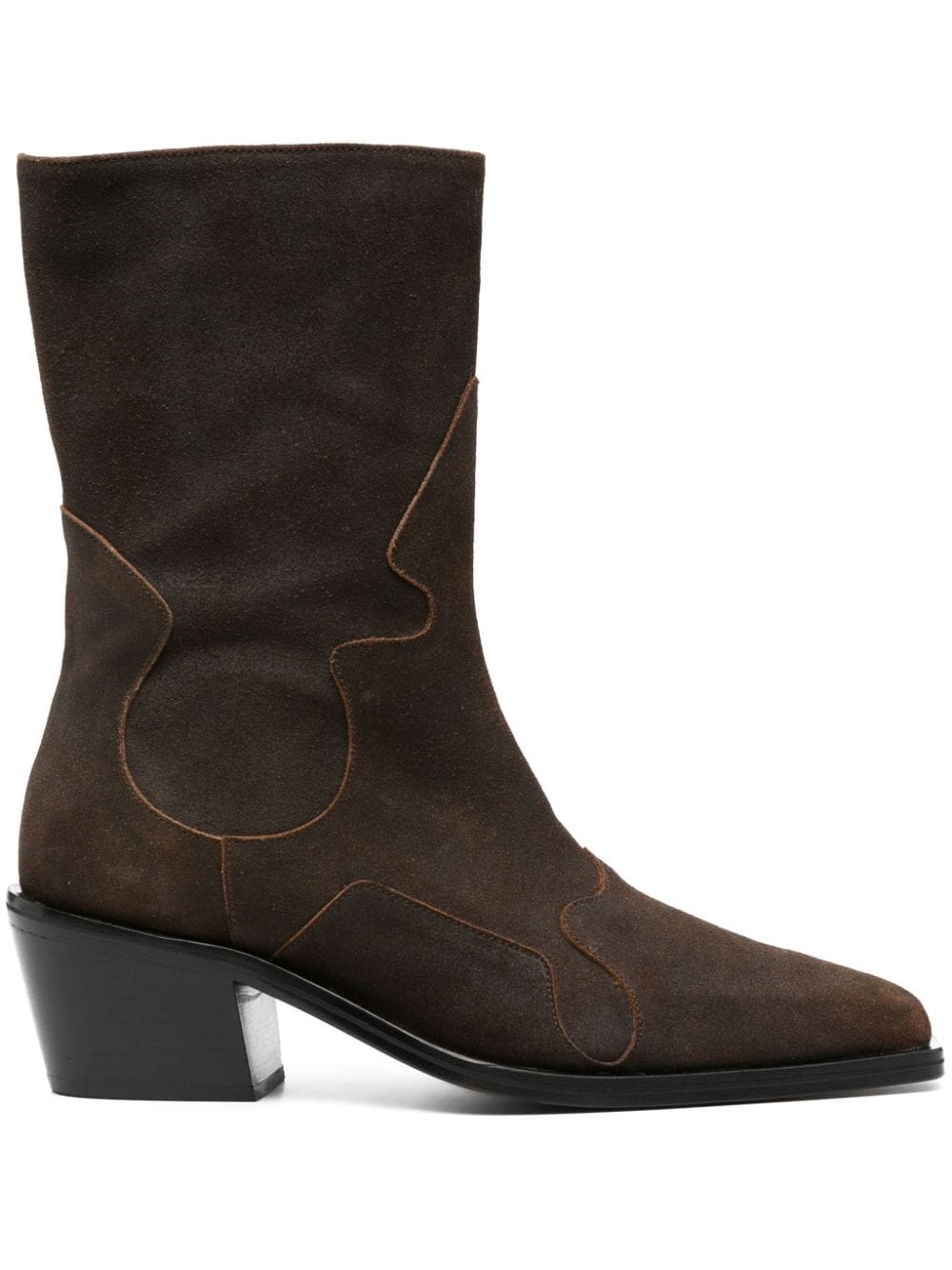 70mm zip-up suede boots - 1