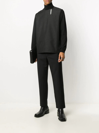 Raf Simons zip-front sleeveless shirt outlook