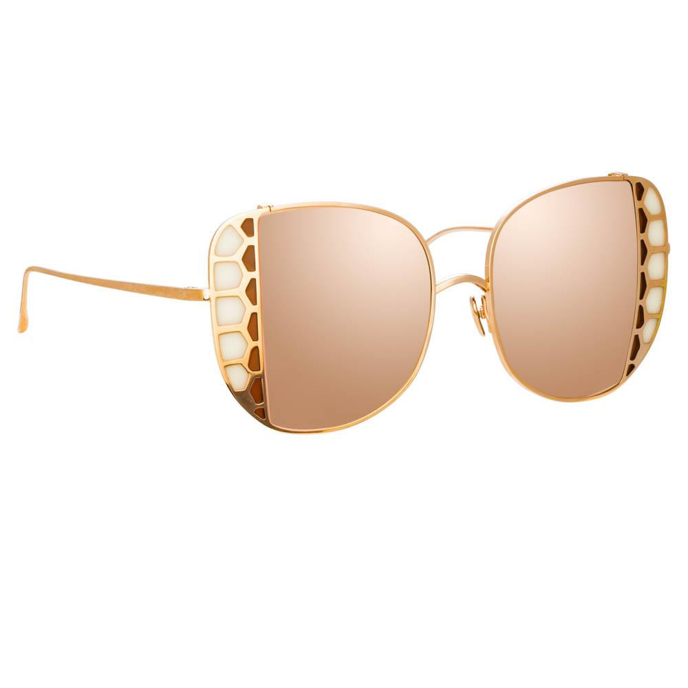 AMELIA OVERSIZED SUNGLASSES IN ROSE GOLD - 2