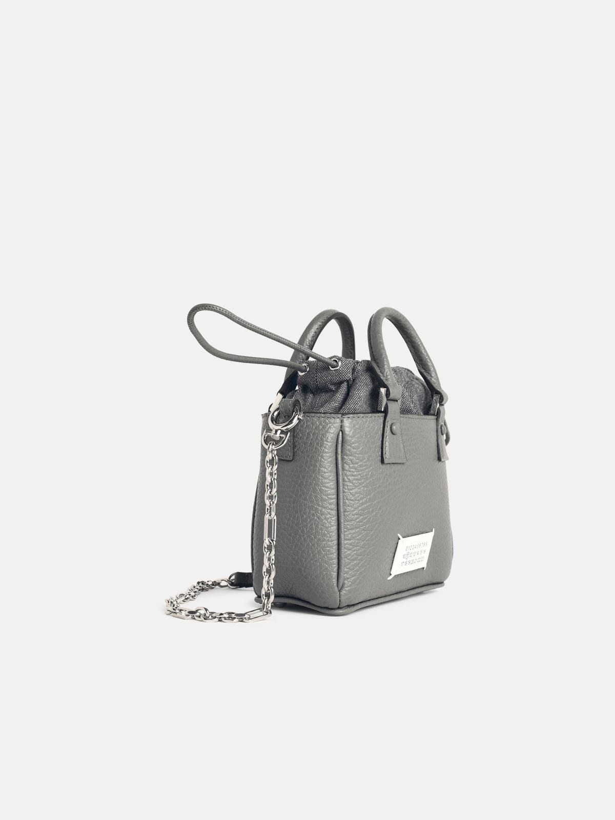 '5AC TOTE HORIZONTAL' PEBBLE GREY LEATHER BAG - 2