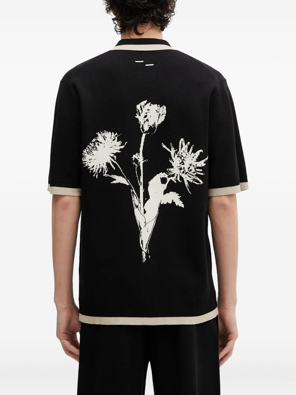 floral-print knitted shirt - 4
