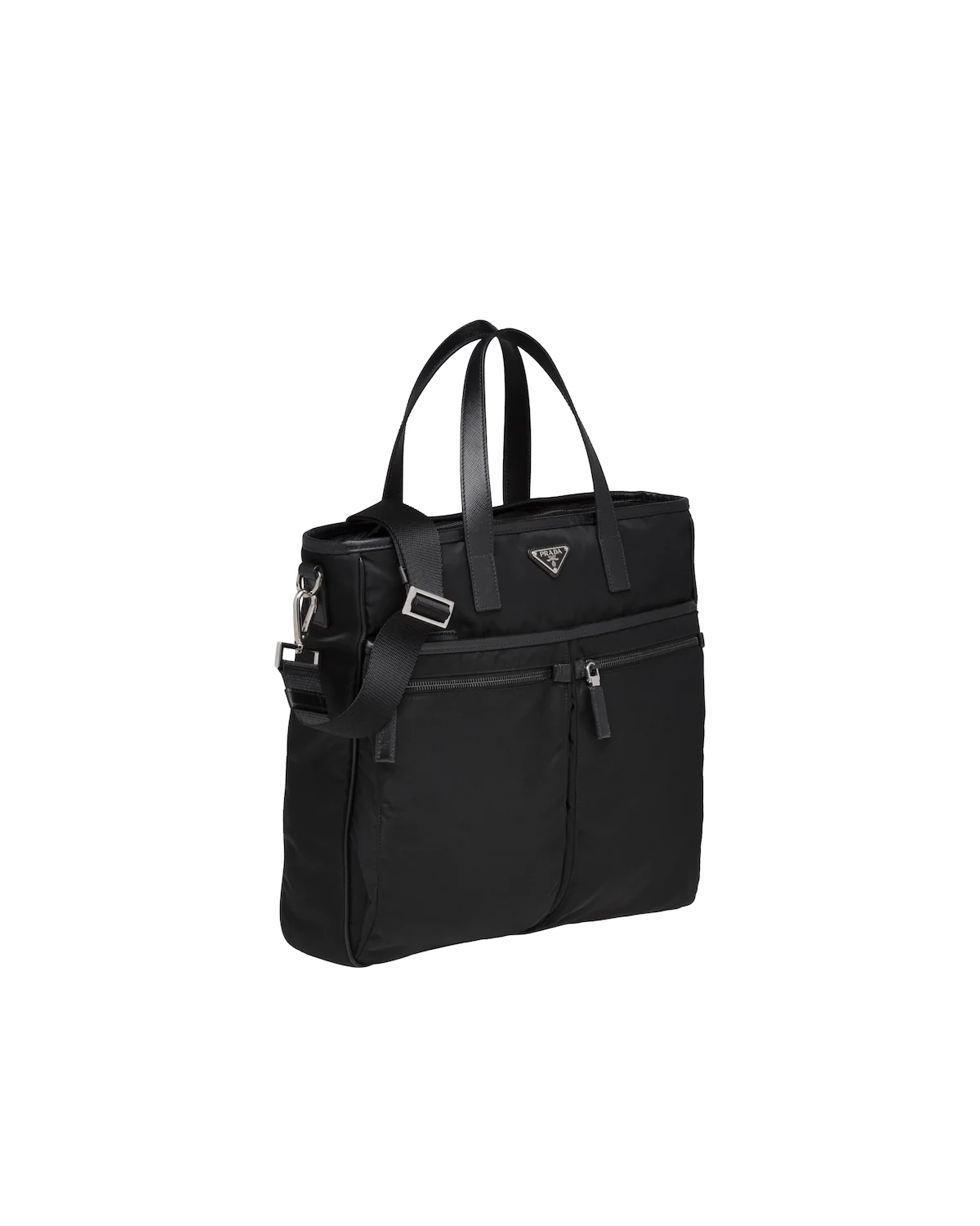 Nylon and Saffiano Leather Tote - 3