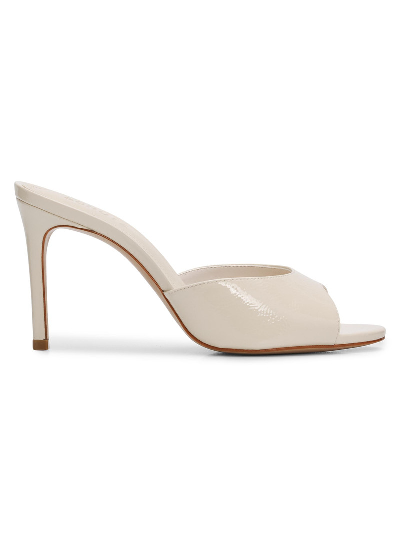 Women's Cloe 100MM Patent Leather Sandals - Sugar White 1