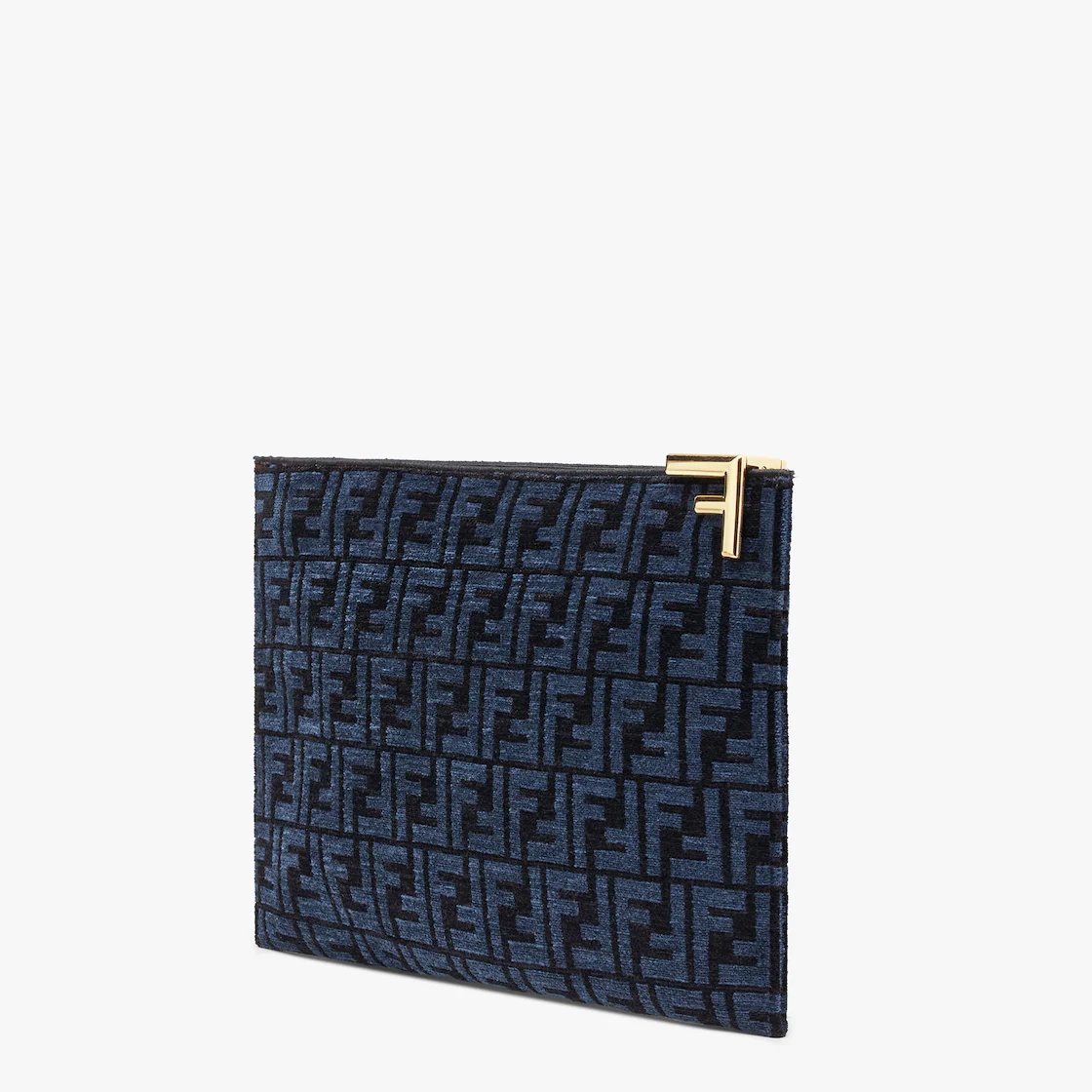 Black FF jacquard fabric pouch - 2