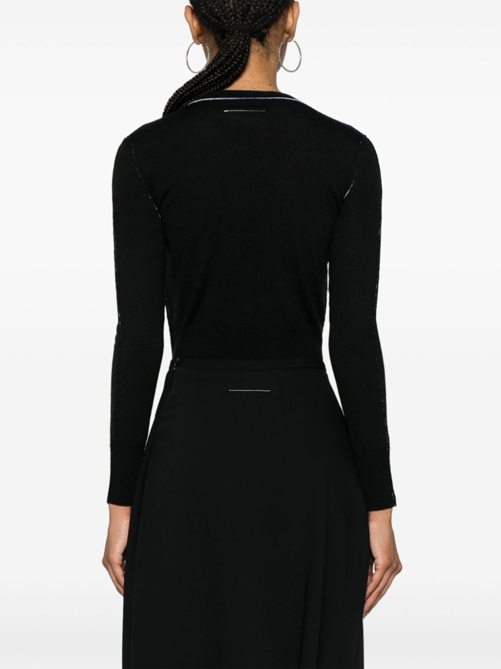 contrast-stitching jumper - 4