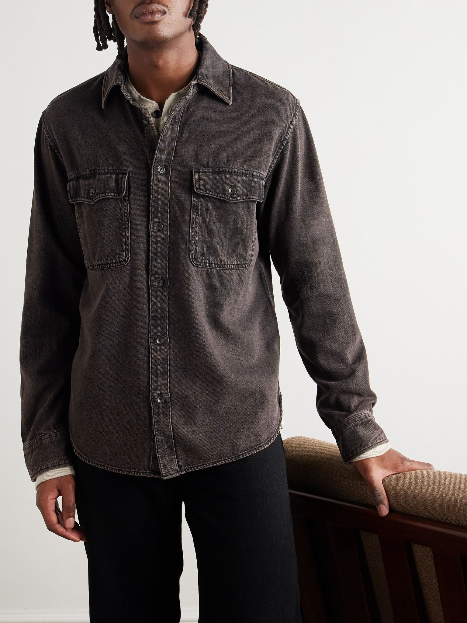 Jack Denim Shirt Brown - 3