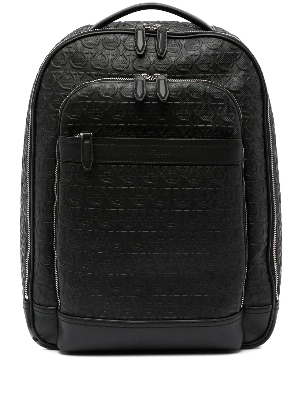 Gancini embossed leather backpack - 1