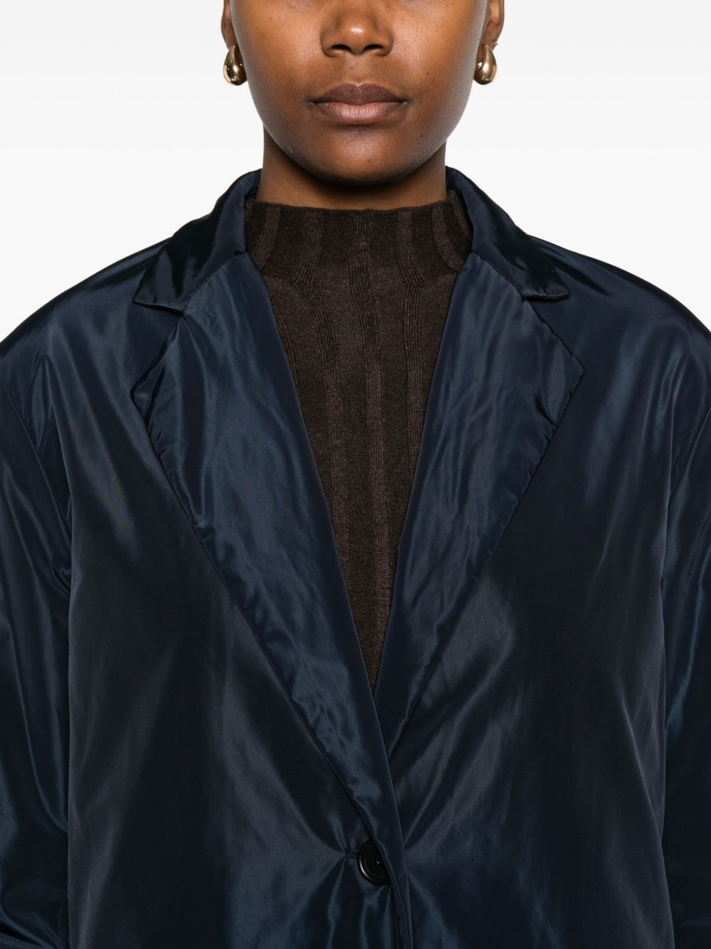 single-breasted buttoned coat - 5