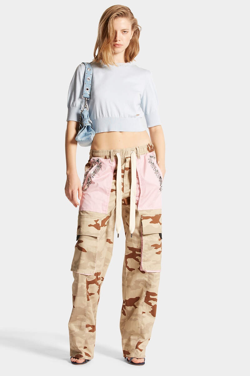 DIAMOND CAMOU CARGO PANTS - 3