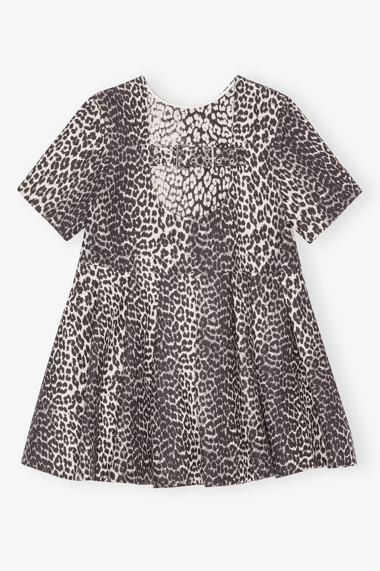 LEOPARD COTTON TWEED MINI DRESS - 6