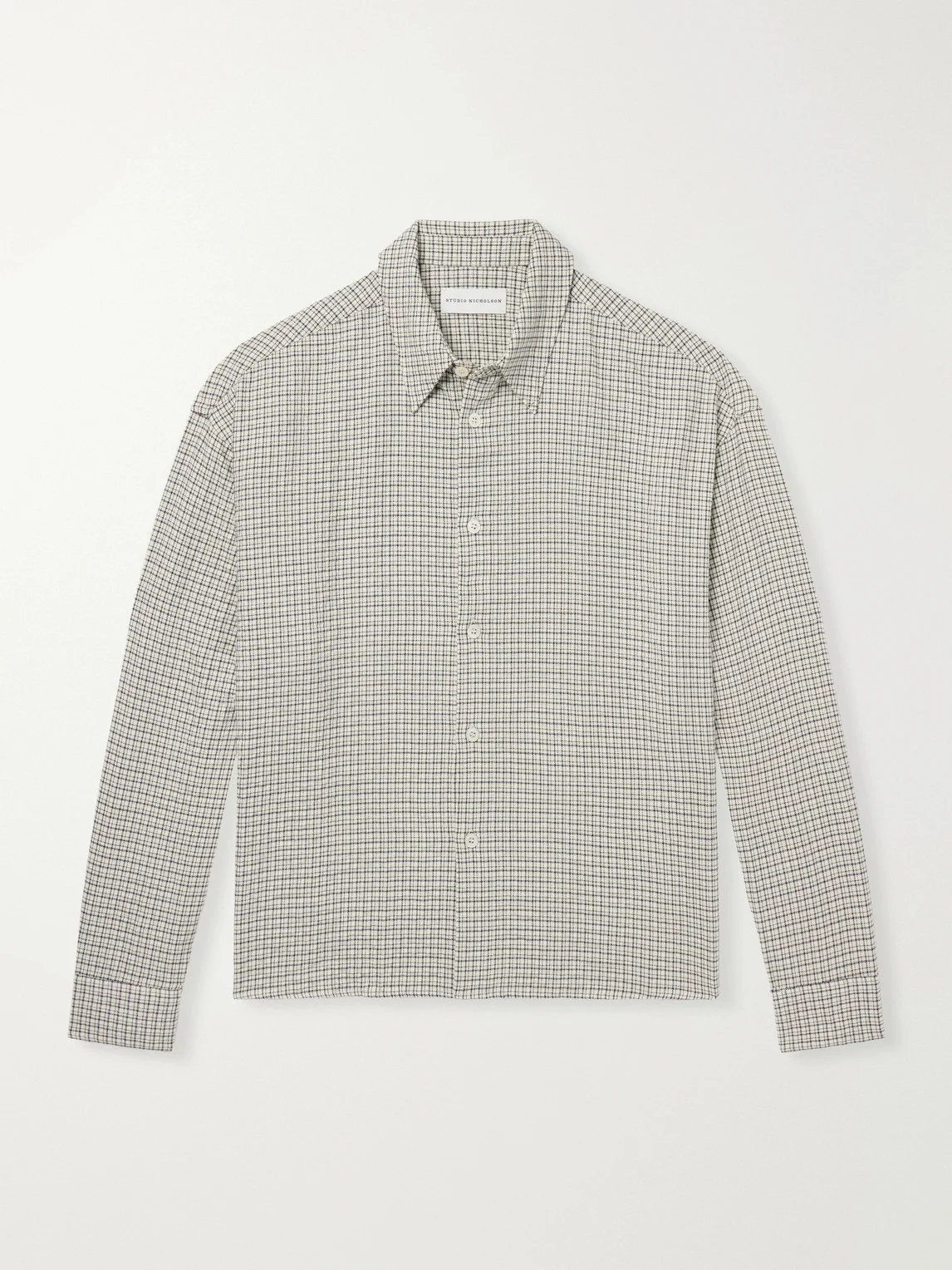 Checked Cotton-Blend Shirt - 1
