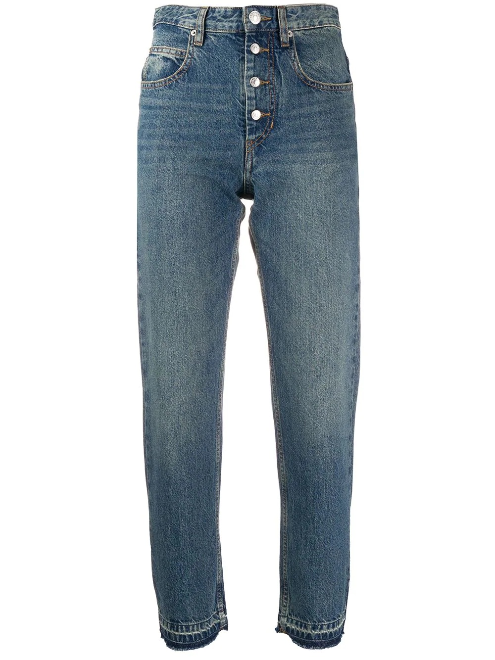 high rise straight jeans - 1