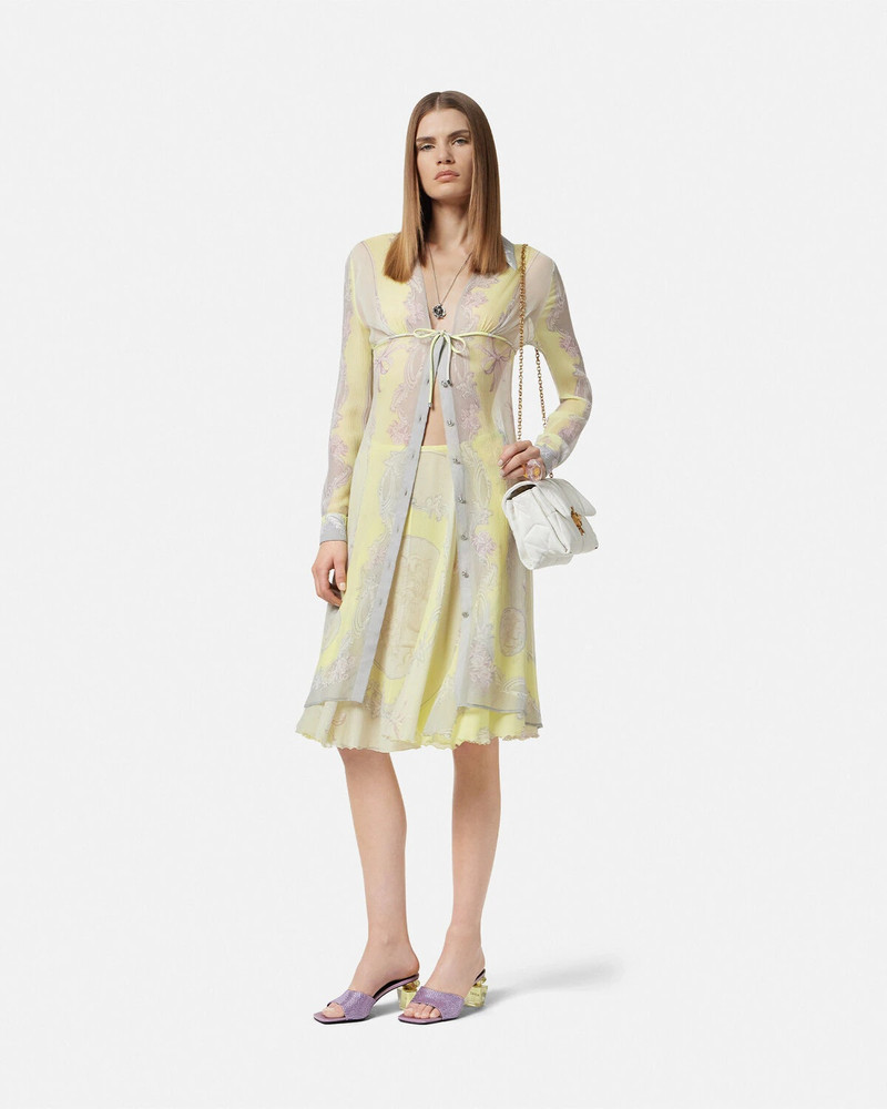 VERSACE Cameo Silk Crêpe Midi Shirt Dress outlook