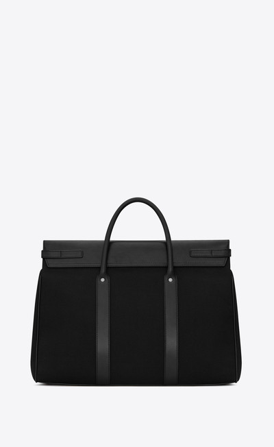 SAINT LAURENT verneuil duffle in canvas and smooth leather outlook
