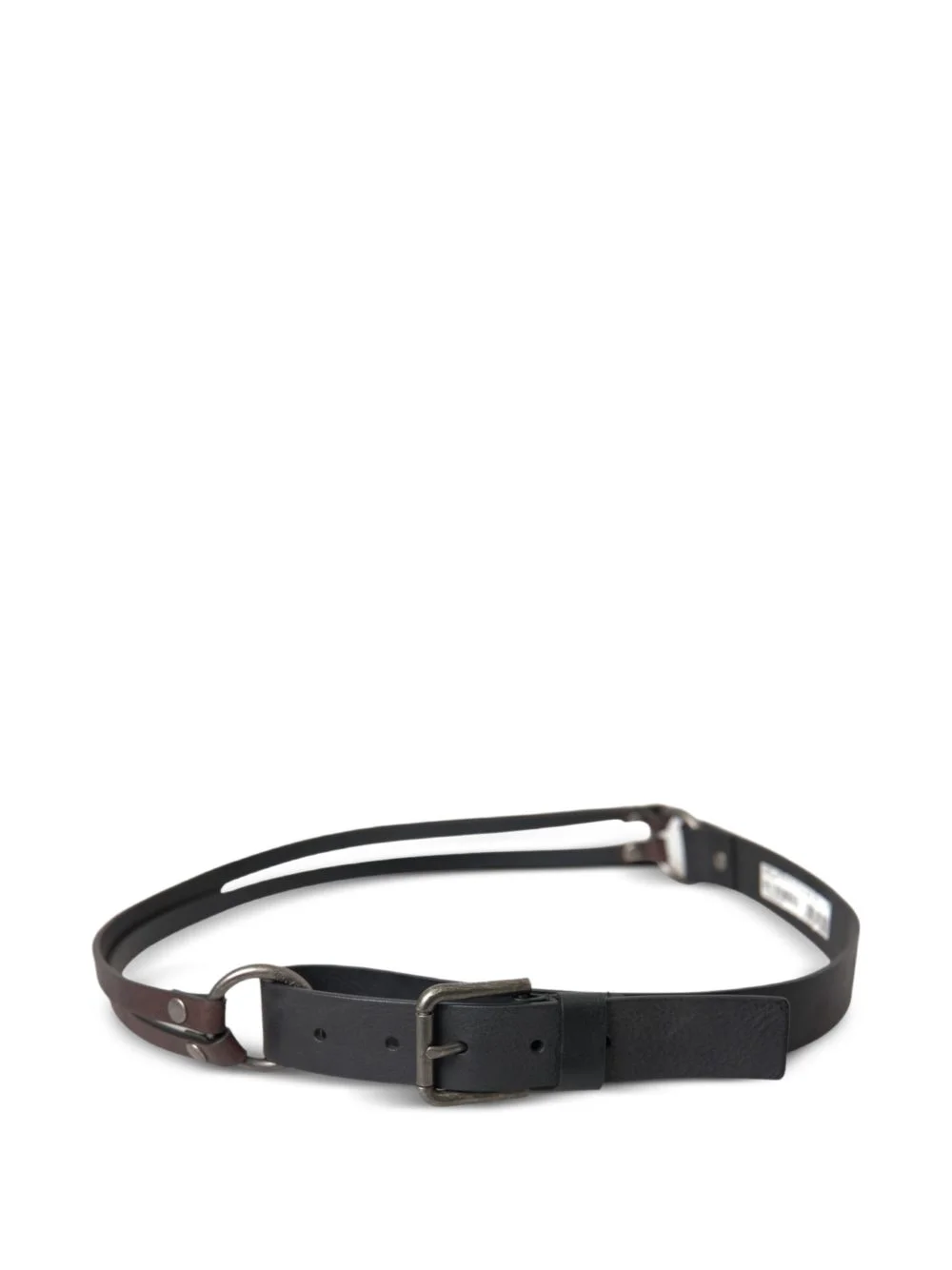 double-strap leather belt - 1