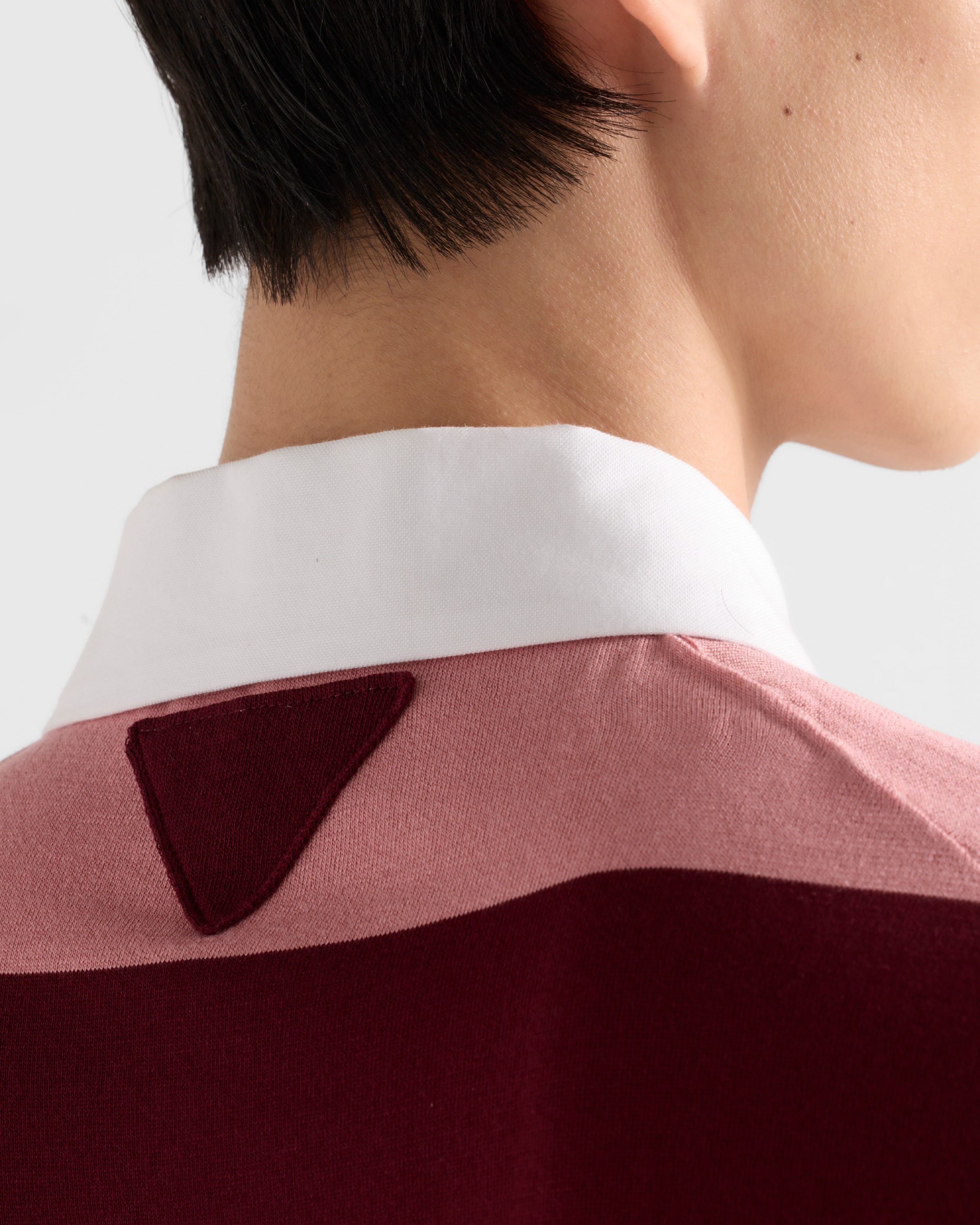 Striped silk and cotton polo shirt - 3