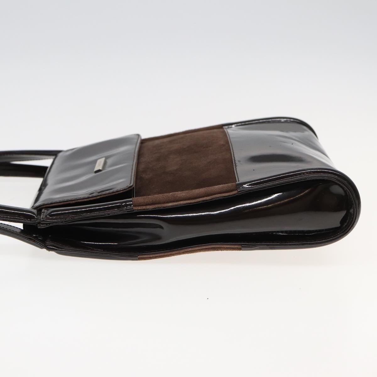 GUCCI Tote Bag Enamel Suede Brown - 3