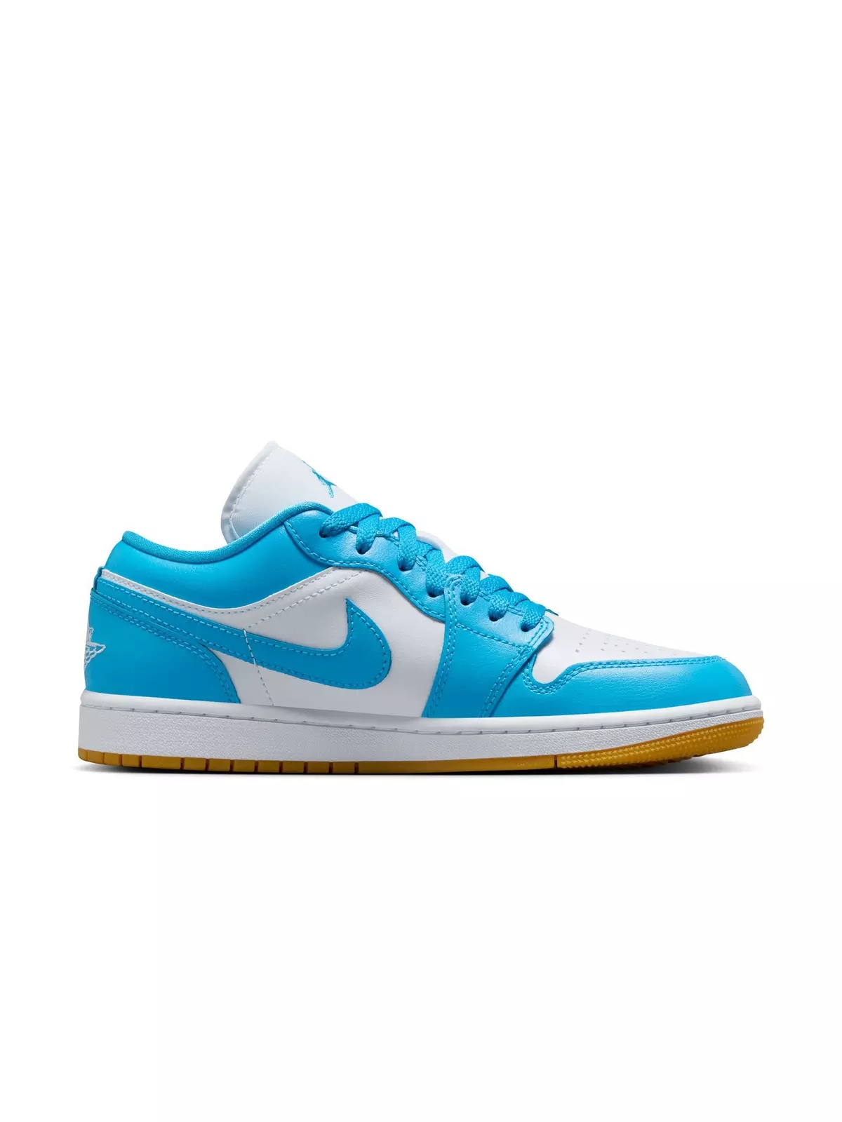 1 Low "White/Dk Powder Blue/Gum Light Brown" Women's Shoe - 2