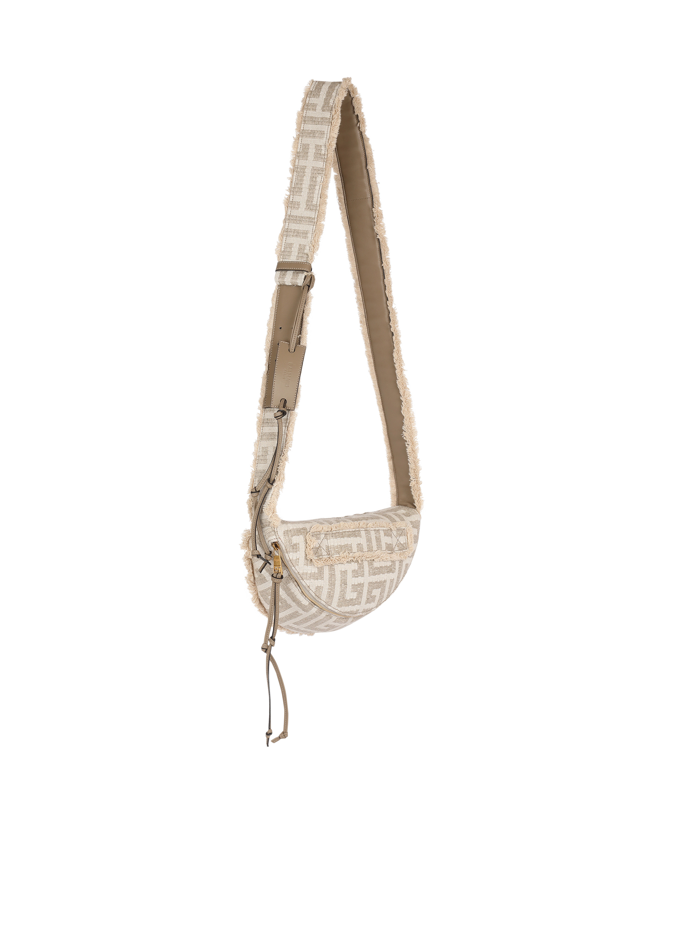 Monogrammed cotton raffia belt bag - 3