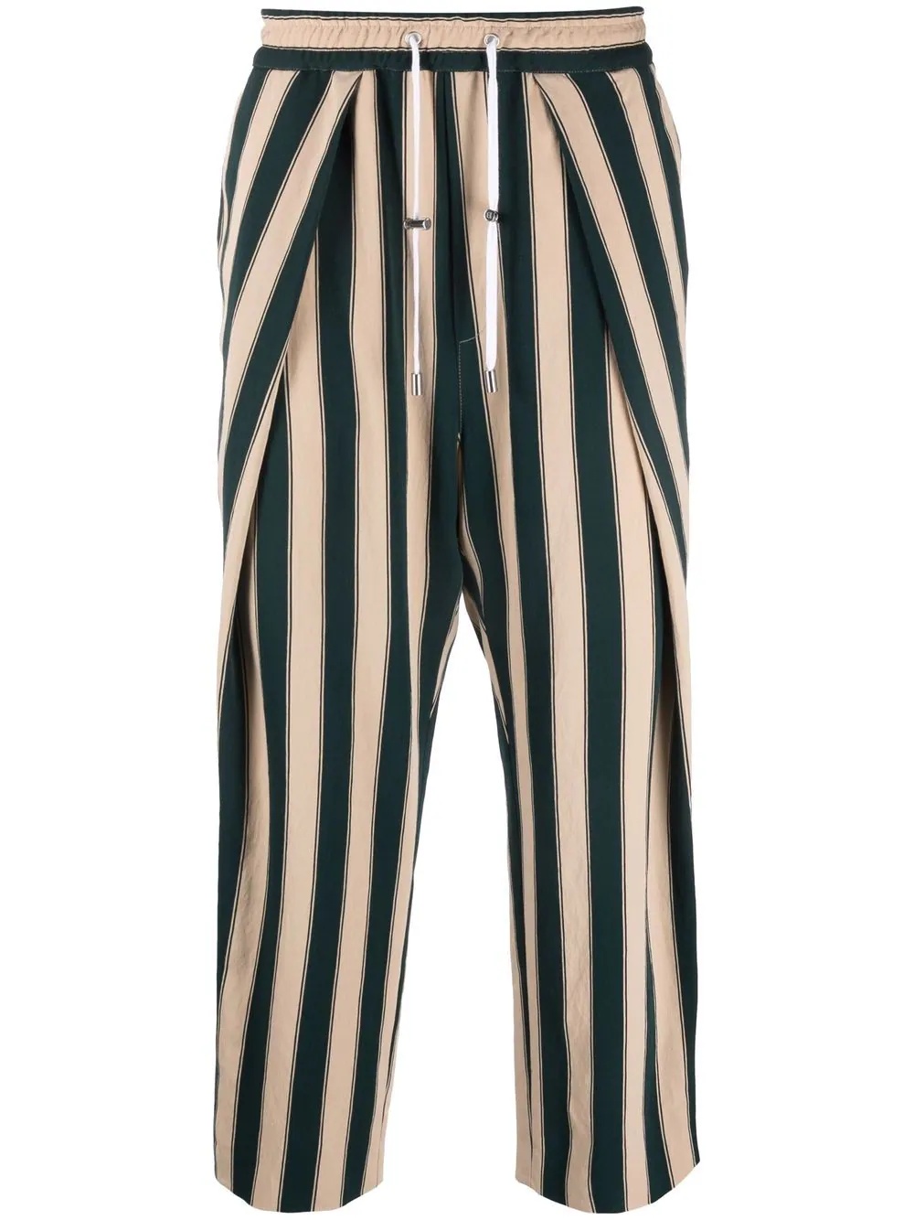 striped cropped trousers - 1