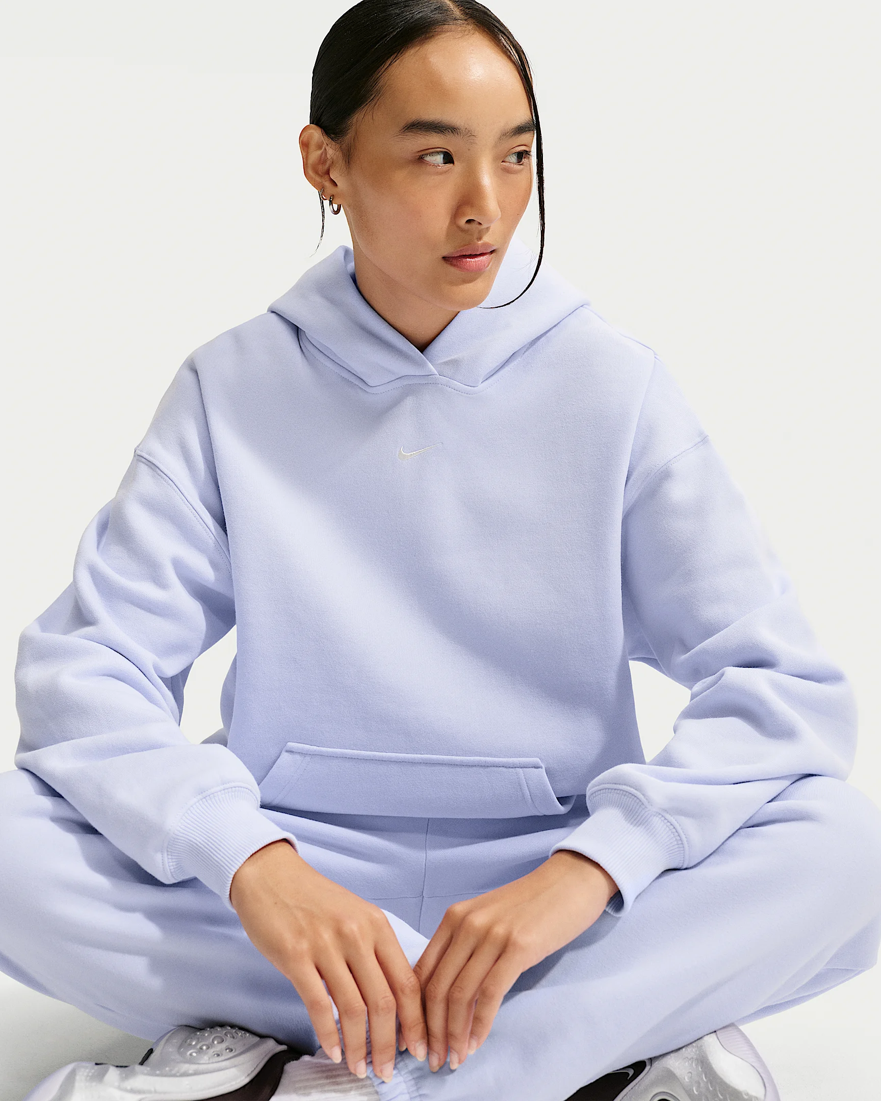 Nike Studio Fleece Medium Weight Women's Oversized Pullover Hoodie - 1