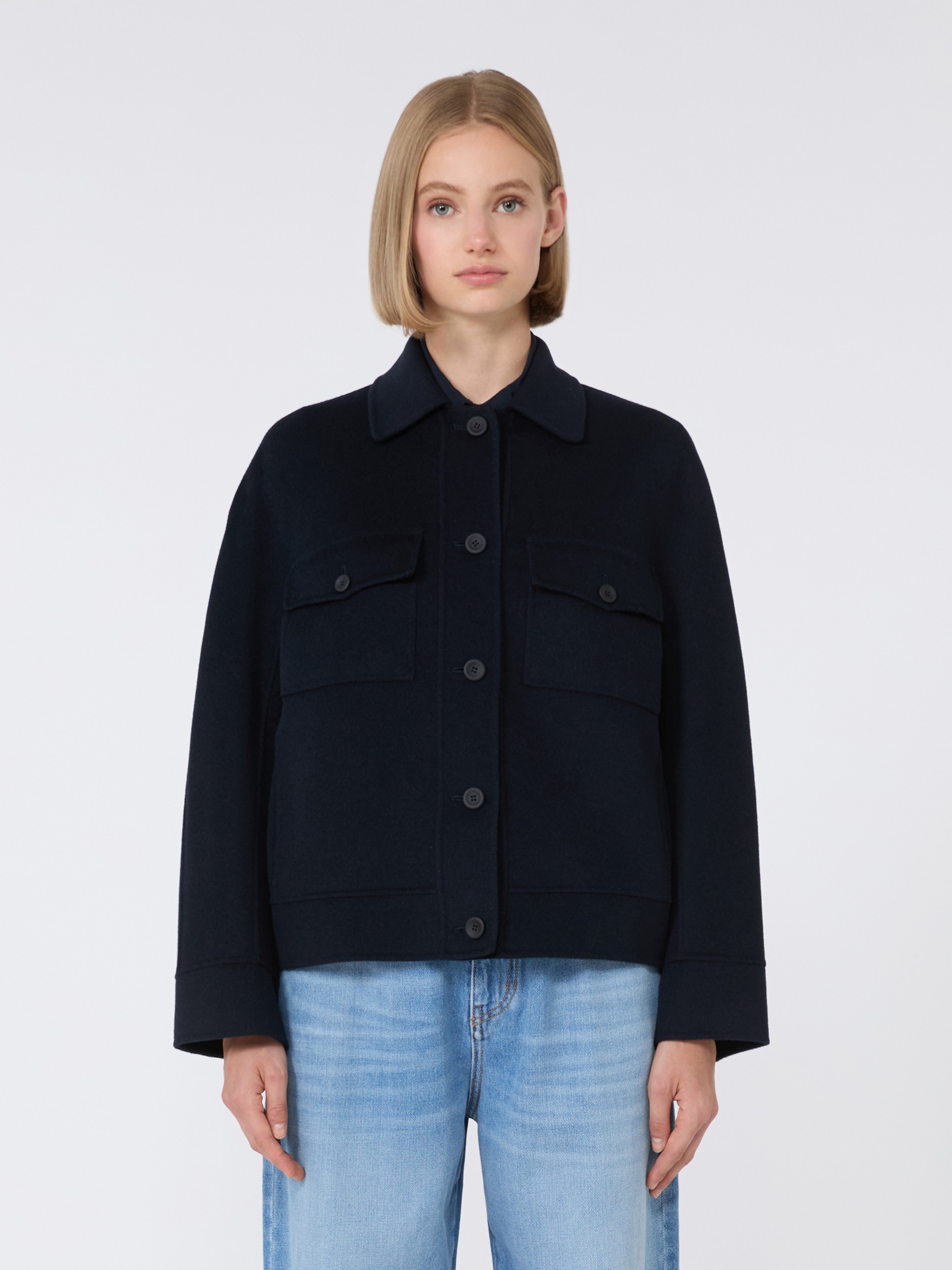 FIERO Wool, cashmere and silk boxy jacket - 3