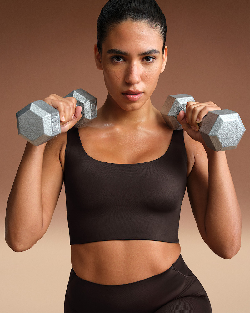 NikeSKIMS Shine Women's Scoop-Neck Bra Top 3