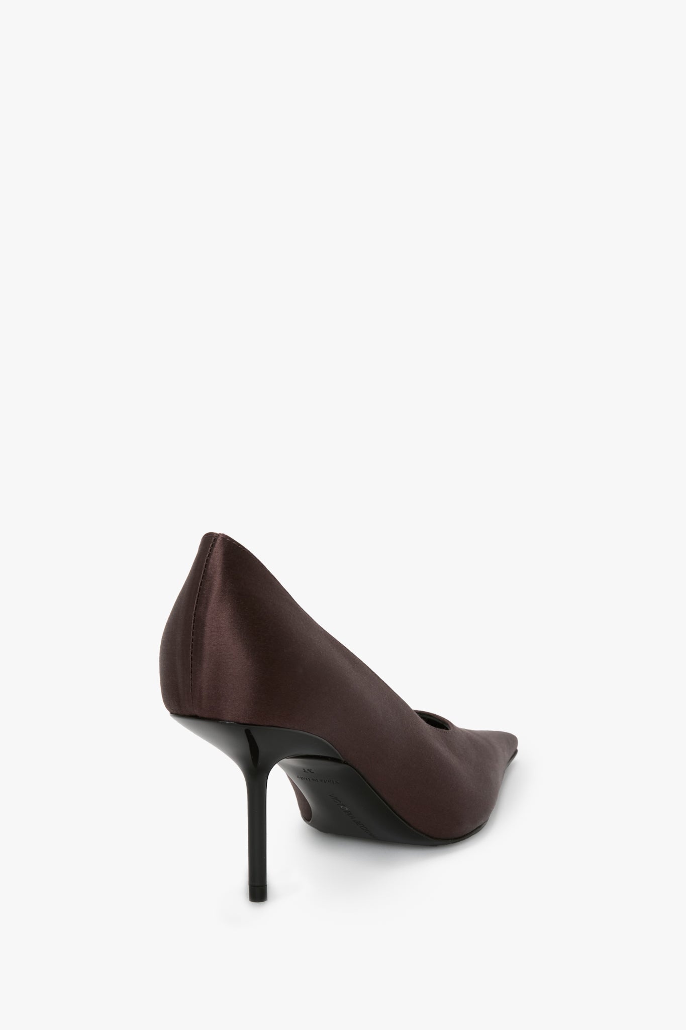 Sloan Stiletto Pump In Dark Brown Satin - 3