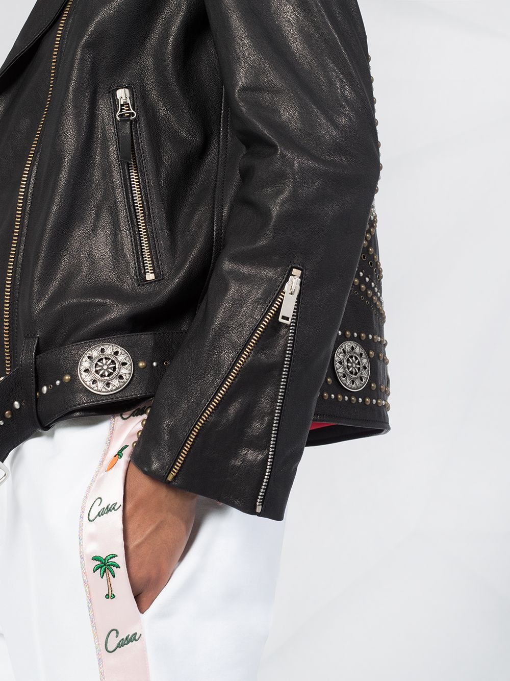 studded biker jacket - 5