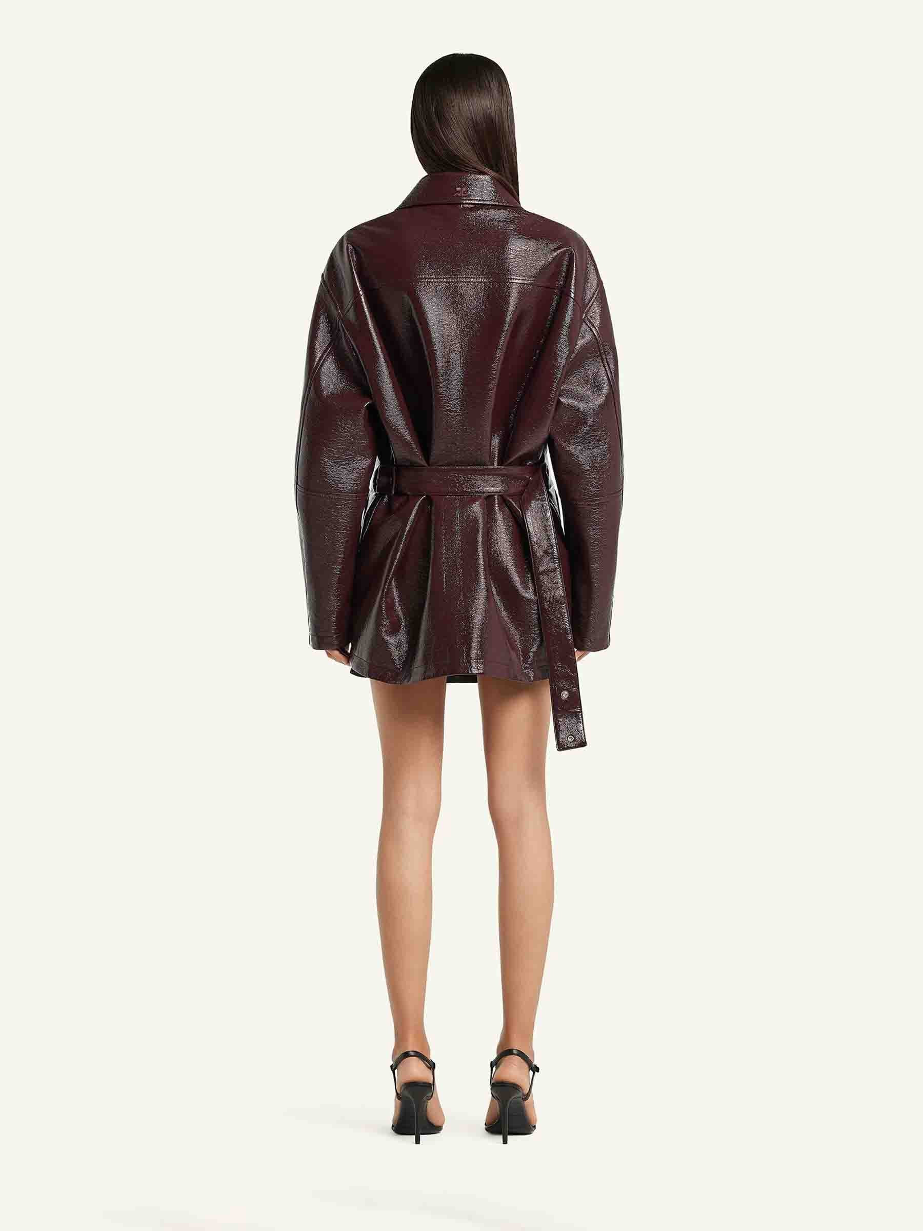 LACQUERED ZIPPER JACKET - 3