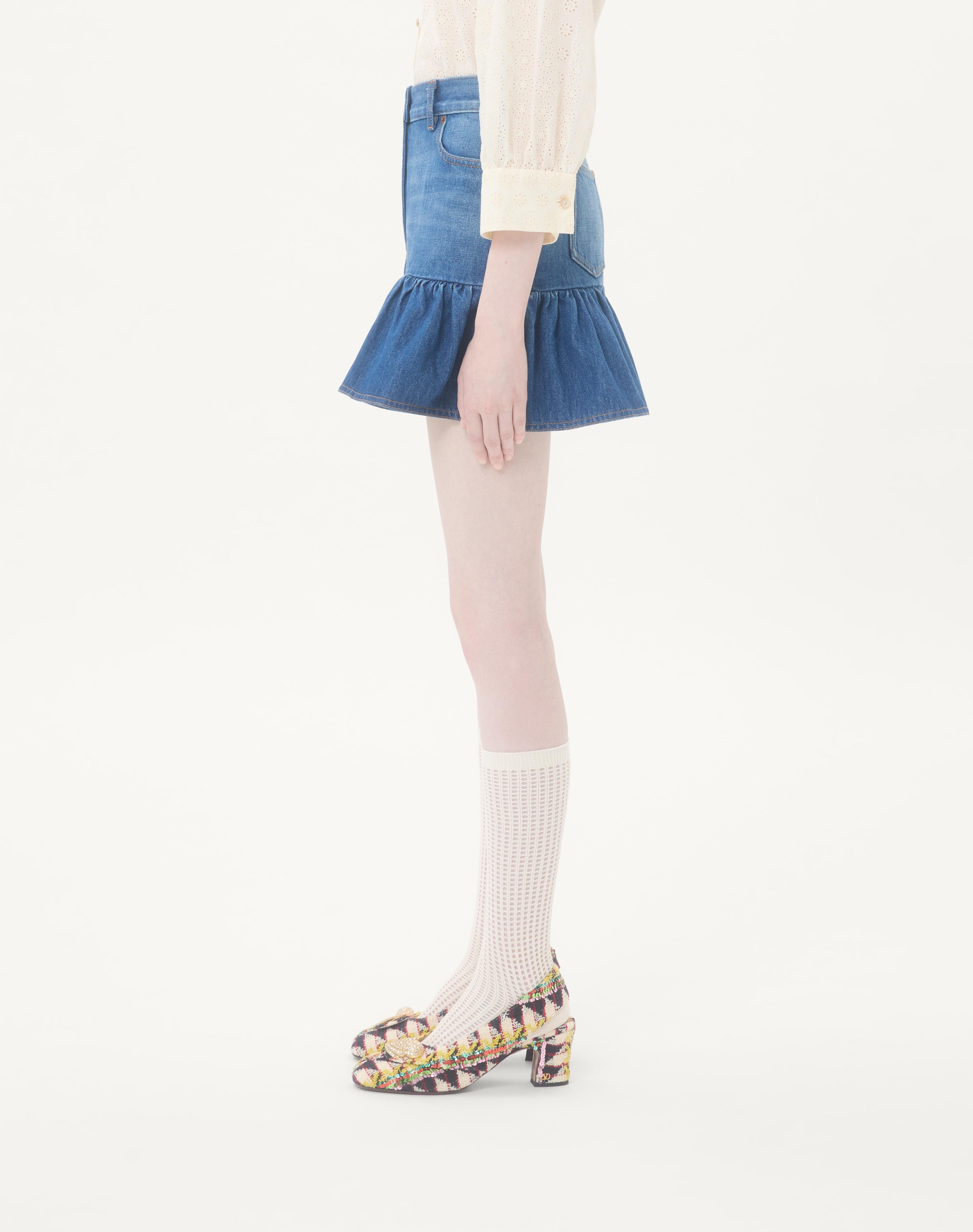 DENIM MINI SKIRT - 4