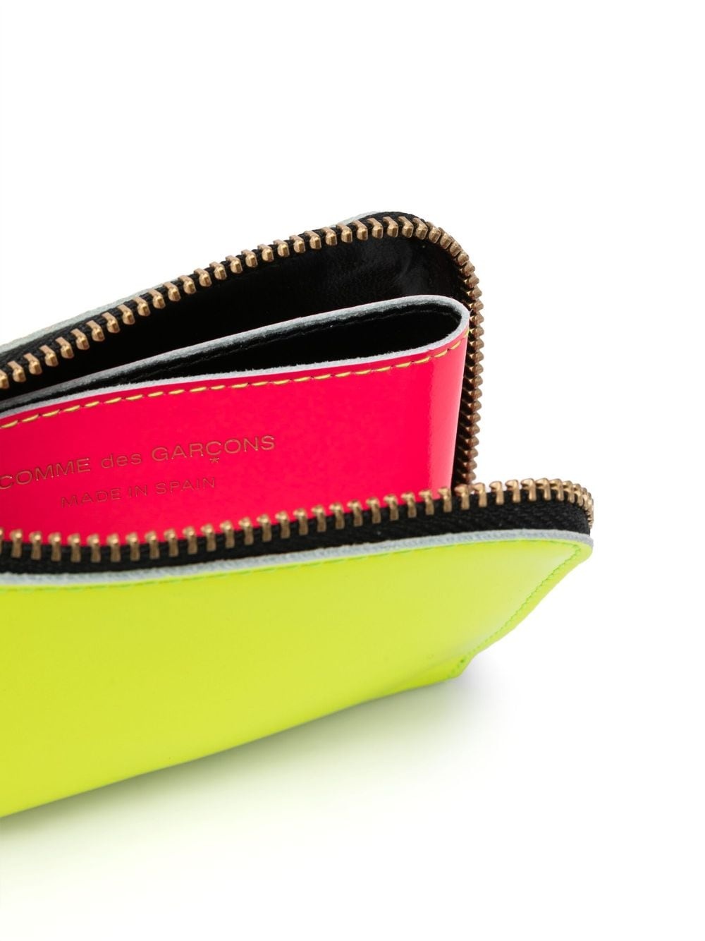 Super Fluo zipped leather wallet - 3
