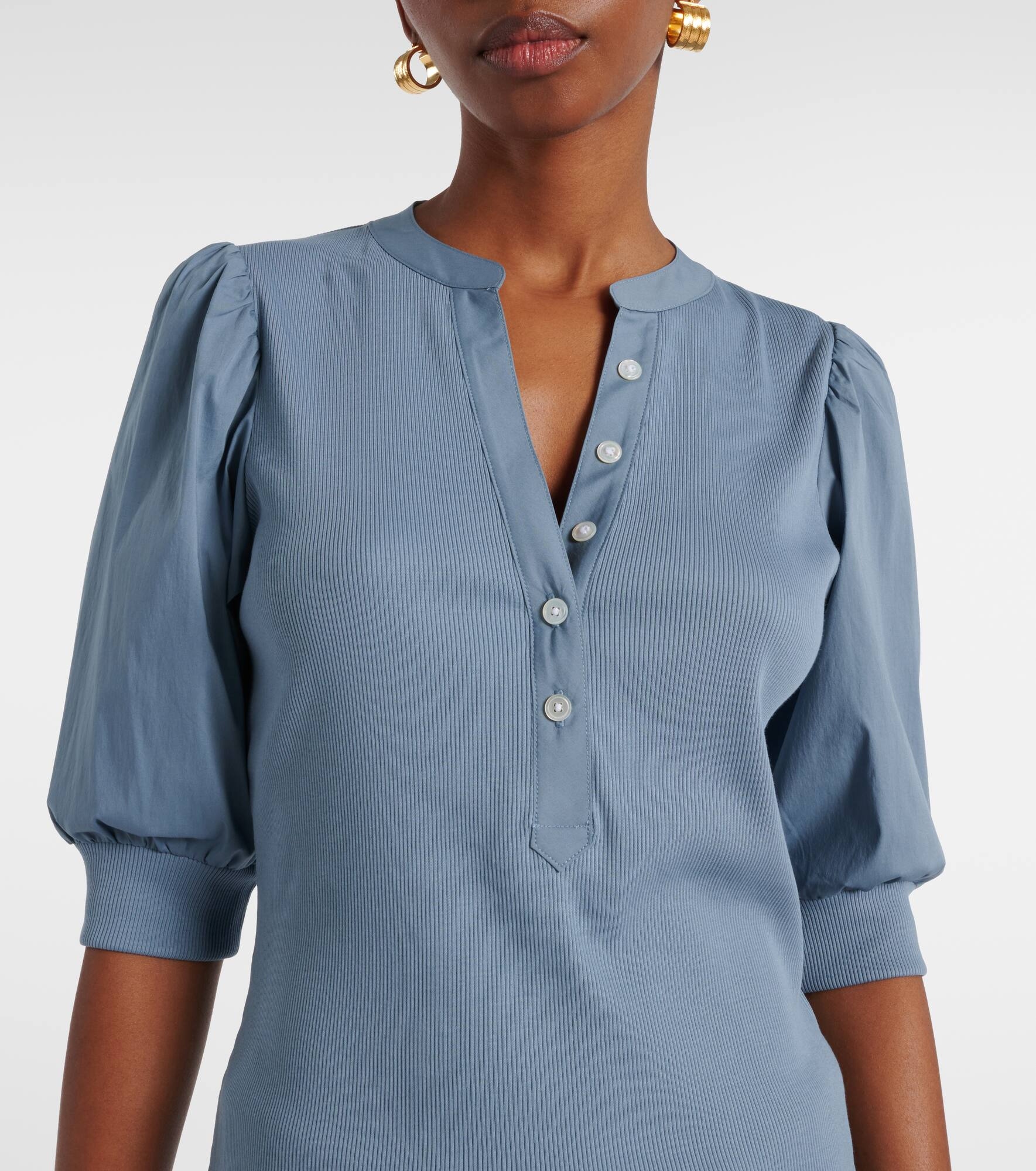 Coralee cotton-blend blouse - 4