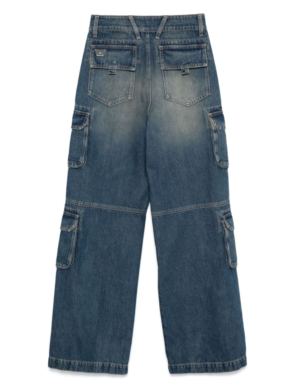denim cargo jeans - 2