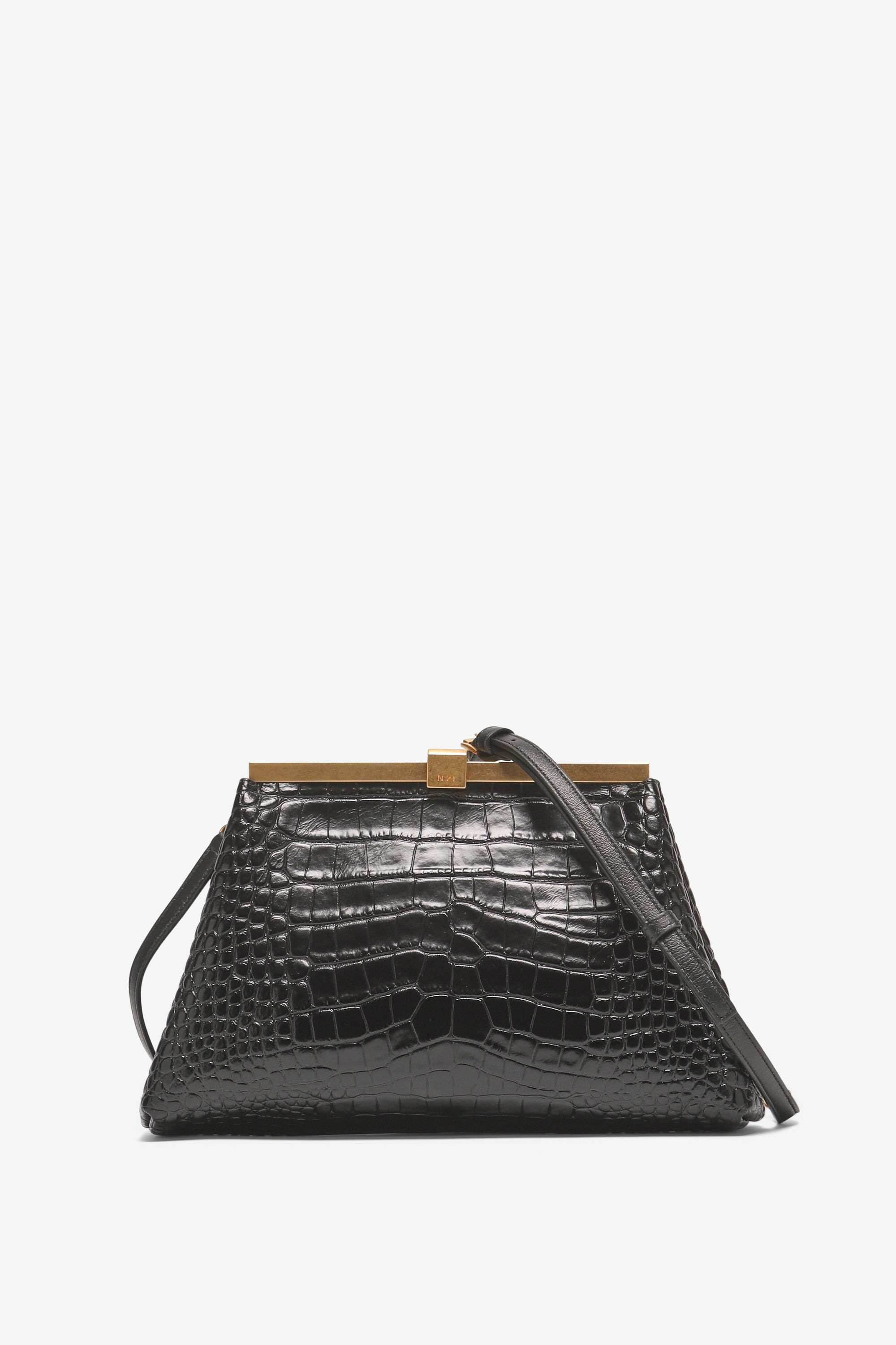 PUFFY JEANNE BAG IN CROC PRINT - 1