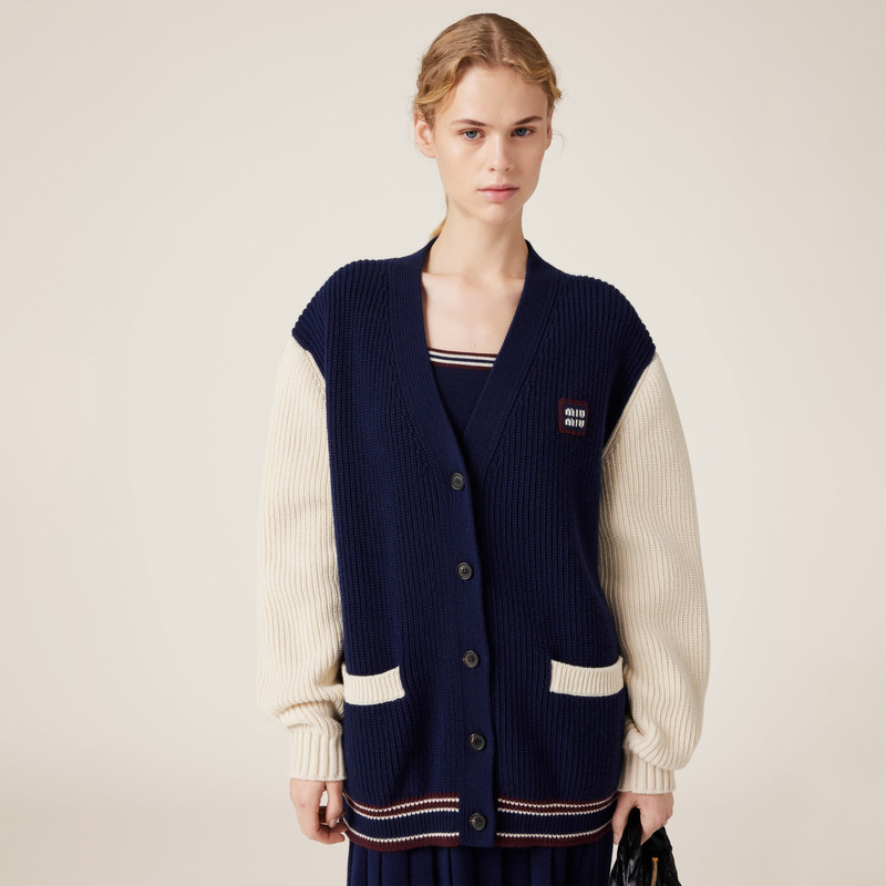 Miu Miu Wool and cashmere cardigan outlook