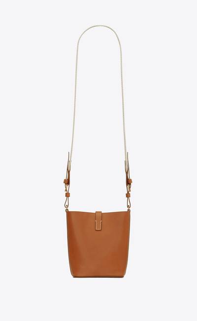 SAINT LAURENT mini bucket bag in vegetable-tanned leather outlook
