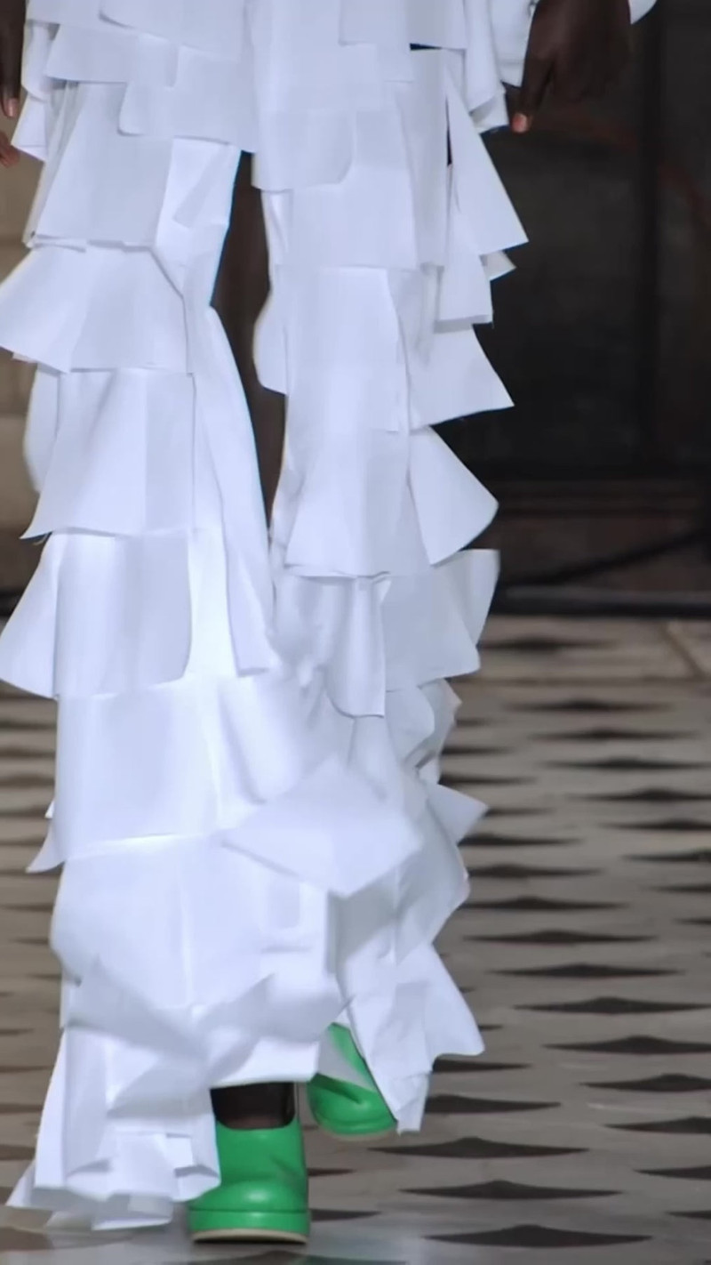 MAXI DRESS WITH LASER CUT DECORATIVE ELEMENTS BLACK AND WHITE 6