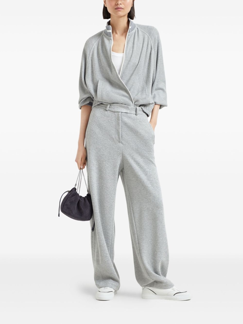 cotton-blend bomber jacket - 2