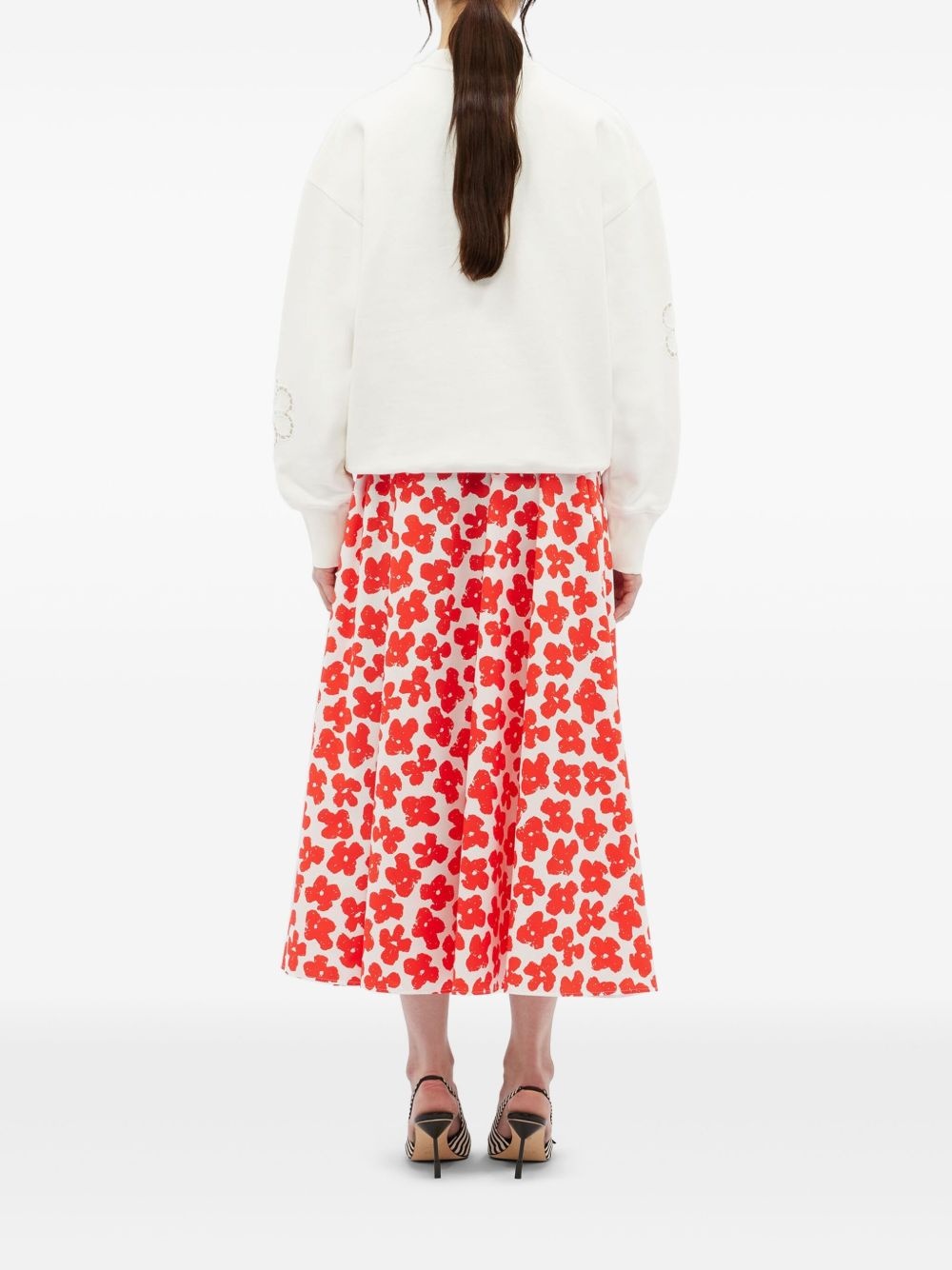 floral-print skirt - 4