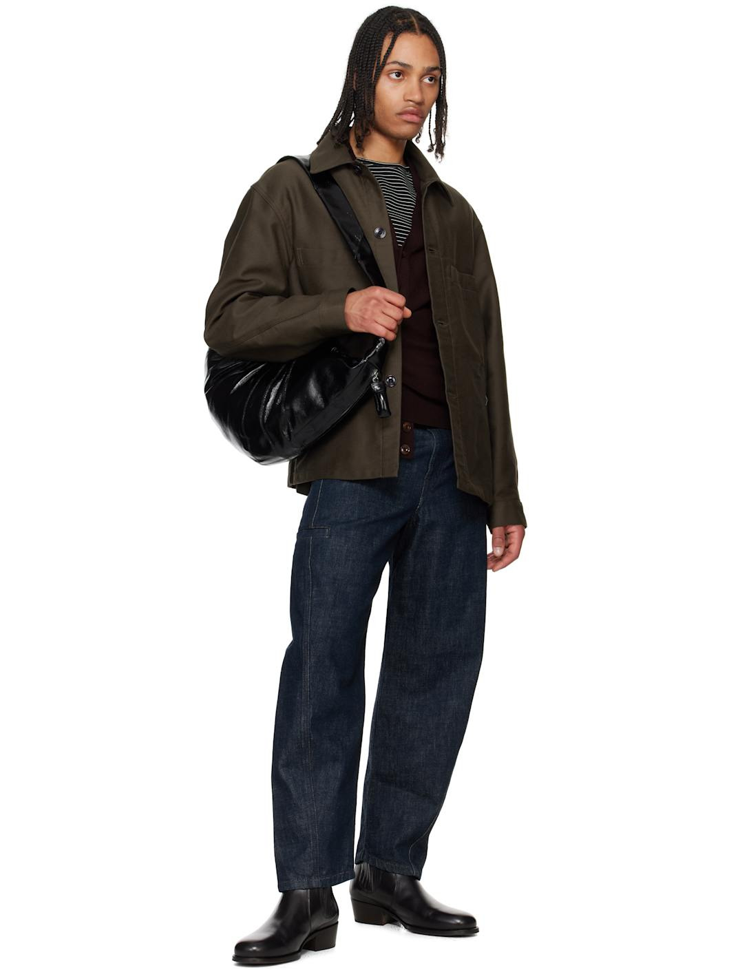 Black Large Croissant Bag - 4
