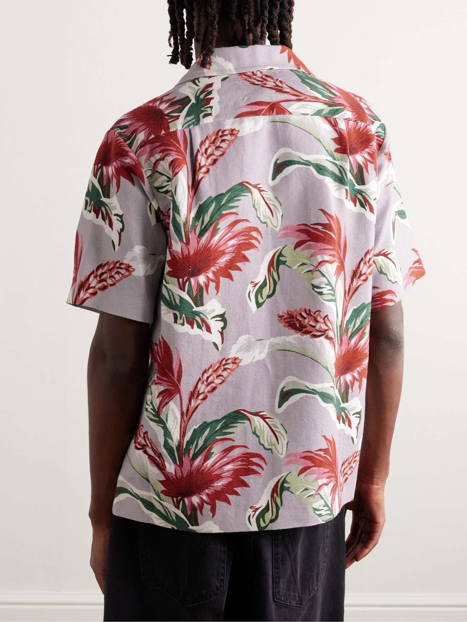 Camp-Collar Printed Linen and Cotton-Blend Shirt - 3